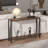 Console Table, Entryway Table With Storage, Industrial Sofa Table With V Design, 2-Tier Narrow Console Table-537844815-549872530