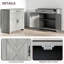 Buffet Farmhouse avec porte de grange et tablette réglable Farmhouse-1351694693