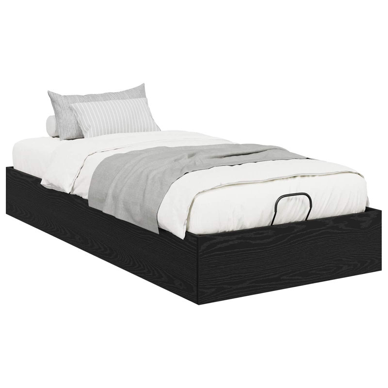 Bed, Black Oak, European Single (90 x 200 cm)