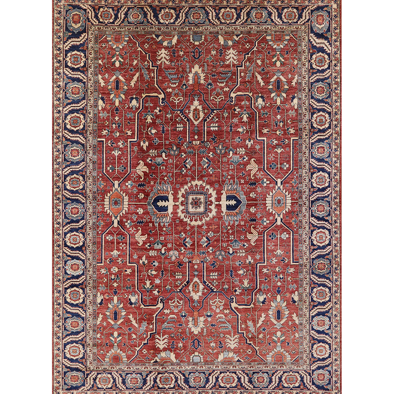 Tapis oriental brun / noir / beige, Rectangle 4 pi x 6 pi