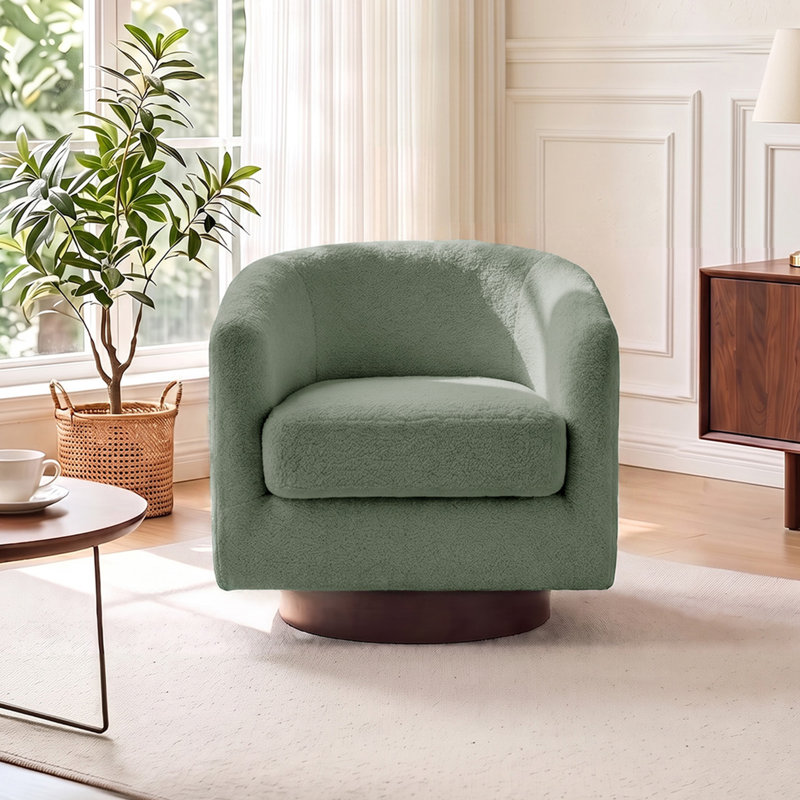 Upholstered Teddy Swivel Accent Chair