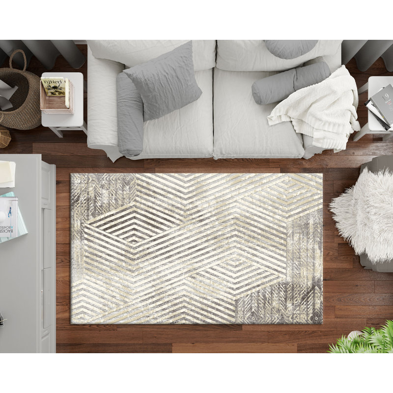 Adeeb Geometric Area Rug, Rectangle 160 x 230cm