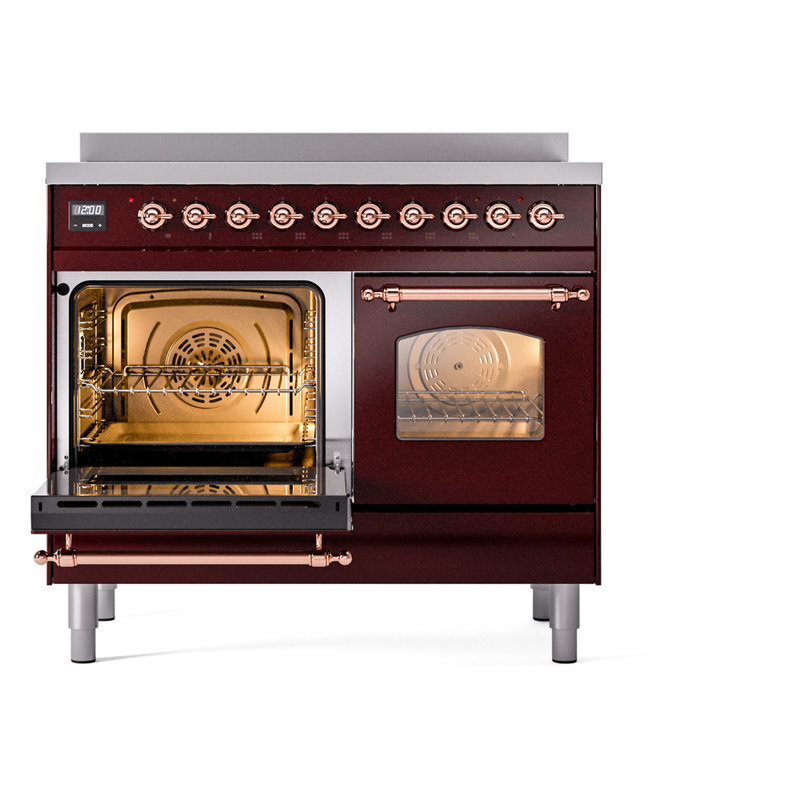 ILVE Nostalgie II 40 in Induction Range, Burgundy/Copper