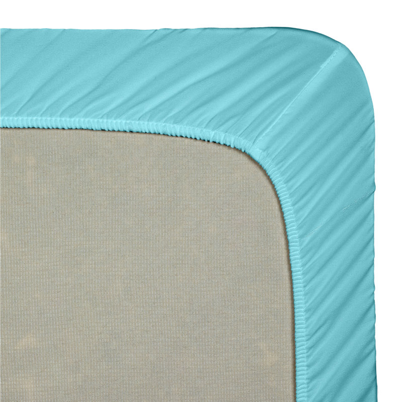 Drap-housse simple de couleur unie Premier., Bleu sarcelle, Simple
