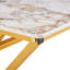 Table basse avec motif de marbre lisse sur la surface, table de salon