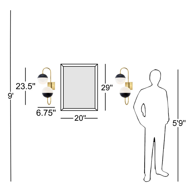 Renee 2 Light Wall Sconce, Aged Brass