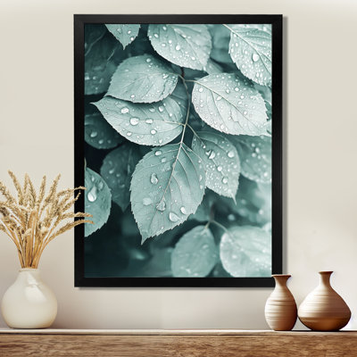 Rainy Day Leaves Collage II - art mural floral, salon