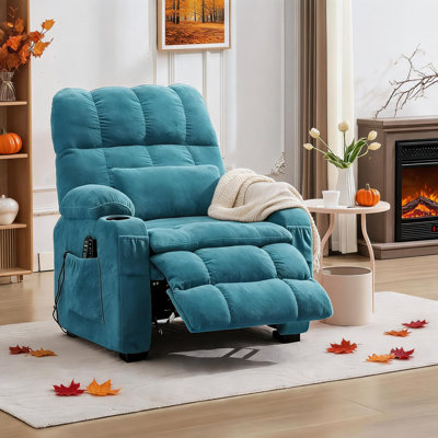 Fauteuil inclinable électrique, fauteuil de cinéma maison inclinable à 150° avec massage à 8 points et chauffage lombaire, siège extra large, position mémorisée, porte-gobelets, poches latérales, capacité de 136 kg pour les personnes âgées.