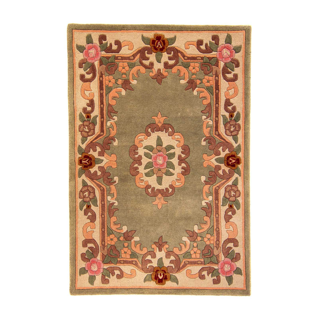 One-of-a-Kind Anahla Hand-Knotted 122cm x 182cm Wool Area Rug in Pink/Brown