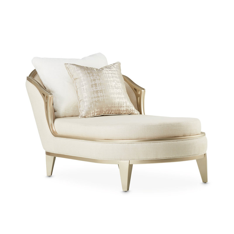 Villa Cherie Chaise Lounge, Pearl 100% Polyester