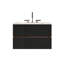 Meuble-lavabo mural noir et noyer de 30 po avec lavabo intégré en céramique à 3 trous avec trop-plein-664611288-664611292