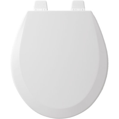 Round Toilet Seat and Lid, Durable Wood Seat, Easy Install, Adjustable Hinges