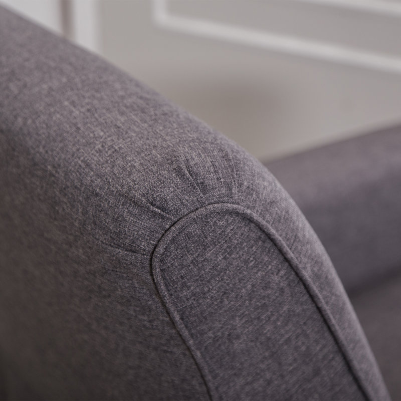 Abbey Swivel Reclining Glider Rocking Chair, Gray Polyester