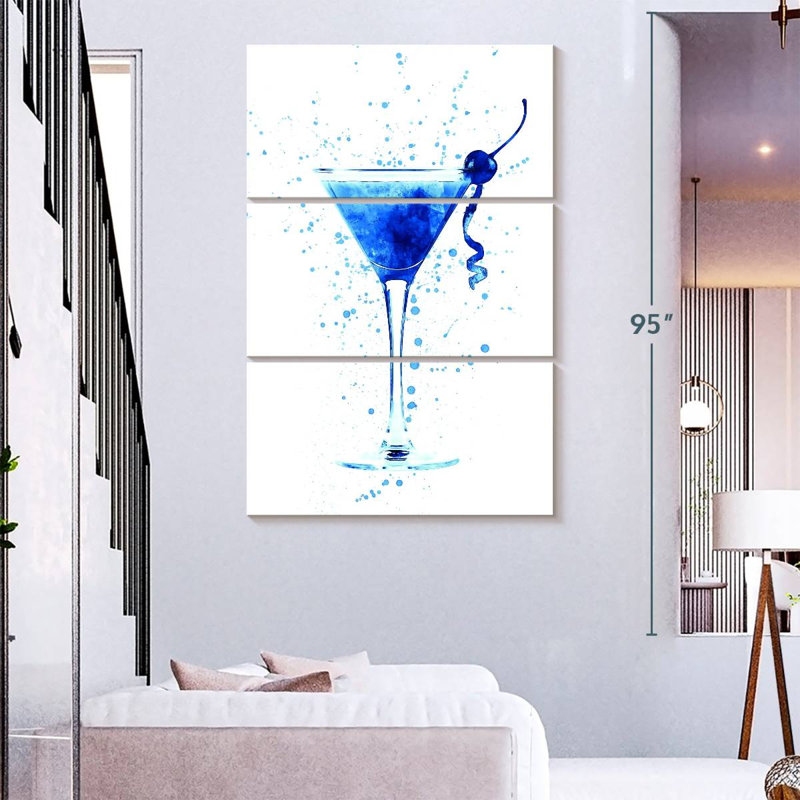 Verre à cocktail en verre I, H 74 po x l 48 po