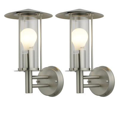 Needham Stainless Steel Outdoor Wall Lantern