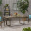 Table de salle à manger d'extérieur extensible en bois d'acacia, gris