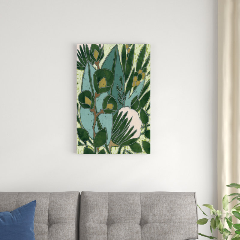 " Bottle Glass Garden II " Mixed Media Painting, 30" H x 20" W
