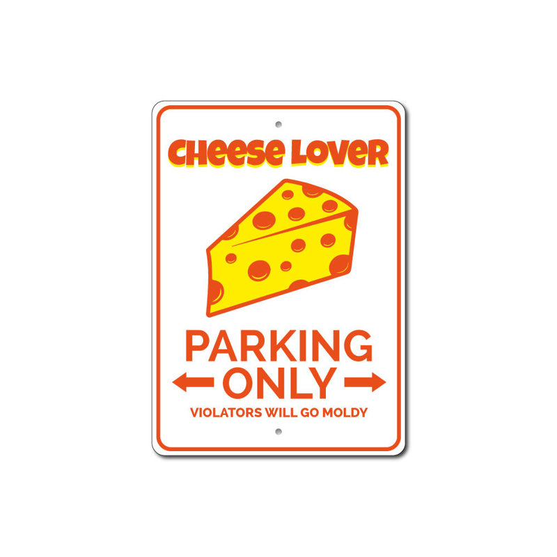 Enseigne en aluminium «Cheese Lover», H 18 po x l 12 po x P 0,06 po