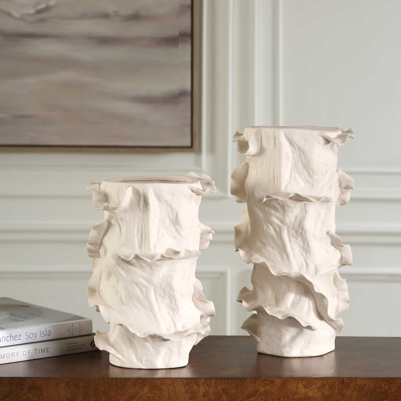 Ensemble de 2 vases Uttermost Ripple Crest