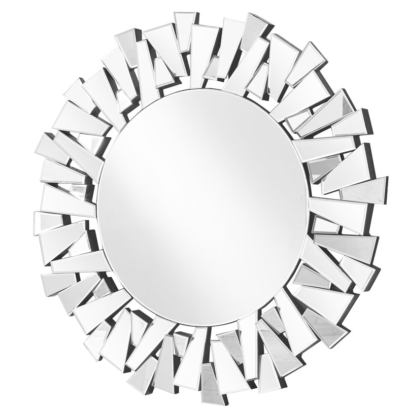Miroir rond Stillings, H 31,5 po x l po