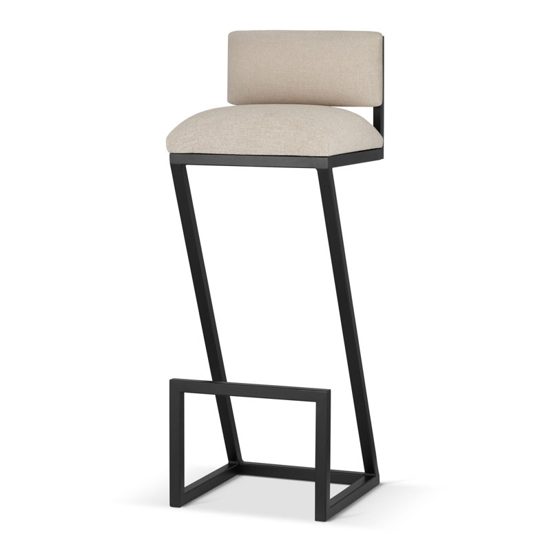 Mairs Upholstered Counter Stool with Metal Frame