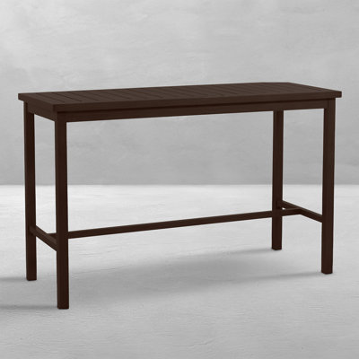 Club Aluminum Rectangle Outdoor Bar Table