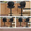 Tabouret de bar pivotant en cuir PU, réglable en hauteur, avec structure en métal-103270780