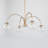 Orlondo 4 Light Sputnik Round Chandelier with  Seeded Glass, Gold Finish for Entryway