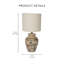 Lampe en terre cuite avec abat-jour Bloomlight - veilleuse décorative pour la chambre à coucher, la maison et l'éclairage