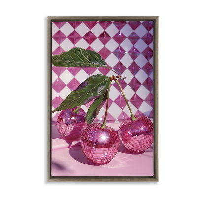 Cadre flottant Groovy Cherry Disco Balls, design par LSR Design Studio