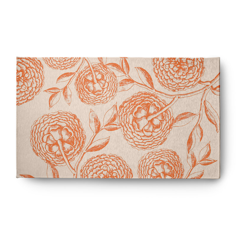 Chenille Floral Indoor Rug, Rectangle 3' x 5'
