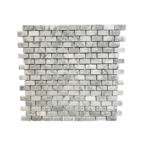 0.75" x 1.25" Marble Brick Joint Mosaic Wall & Floor Tile