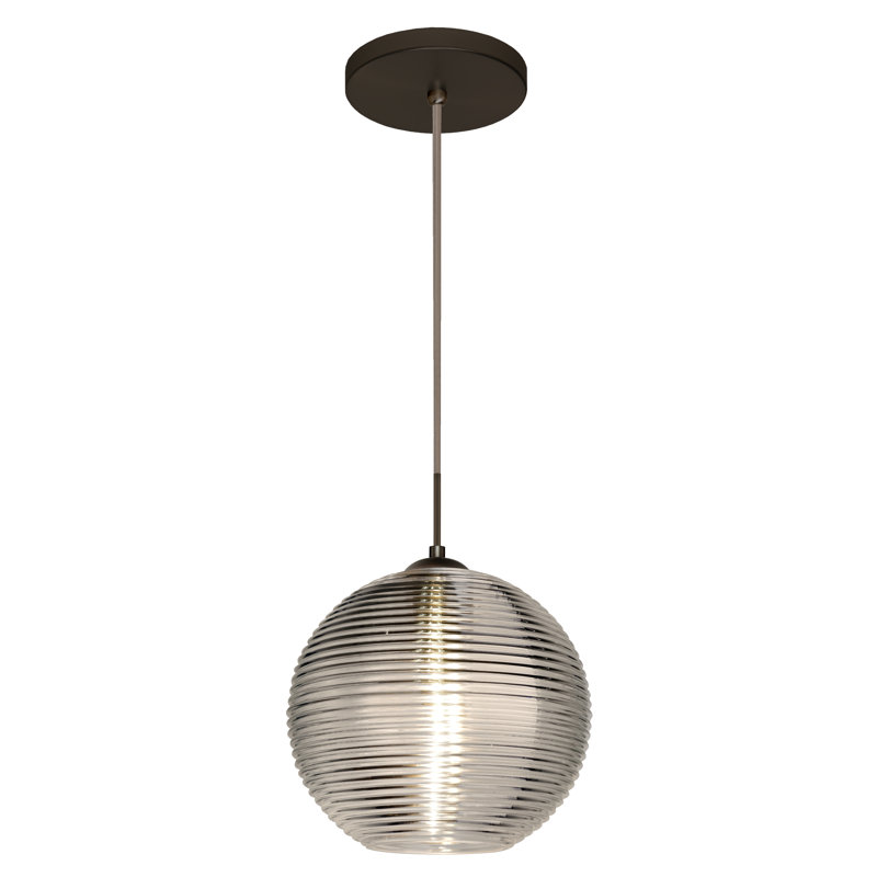 Kristall 1 - Light Single Pendant, Brushed Bronze, Smoke, No