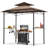 8' W x 5' D Double-Tiered Grill Gazebo with LED Lights-589542944