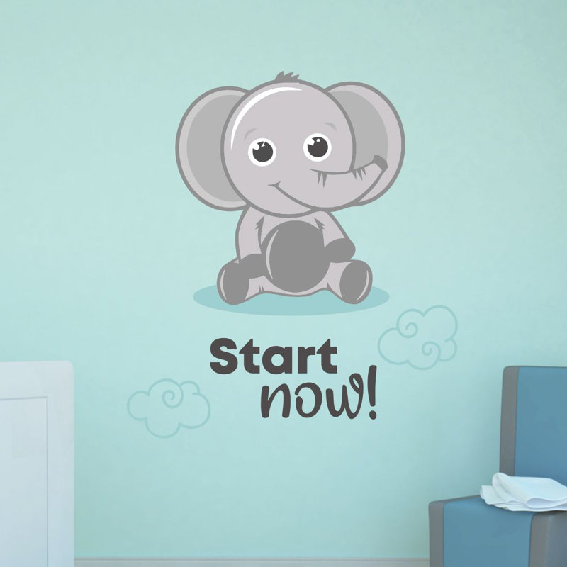 Text & Numbers Wall Decal, 40" H x 35" W x 0.05" D