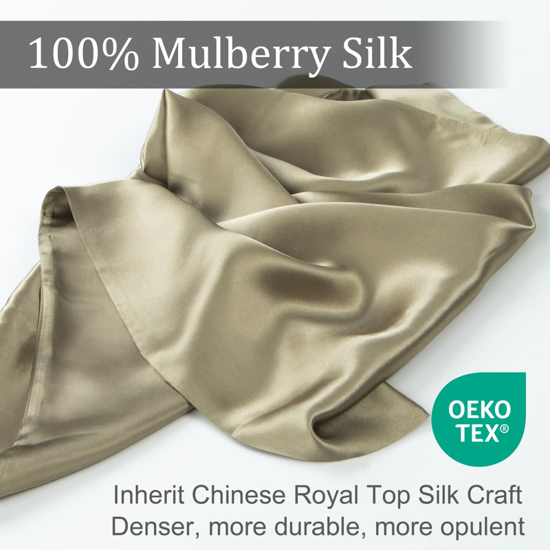Taie d'oreiller zippée en soie de mûrier naturelle 19 mommes, housse de coussin double face en soie véritable pour les cheveux et la peau, vendue à l'unité - NTBAY
