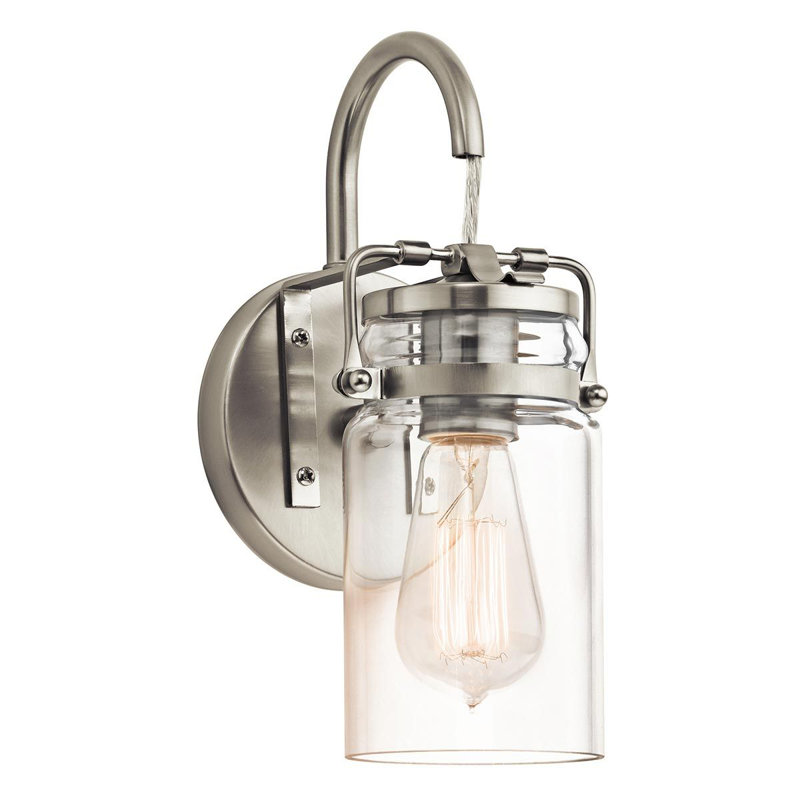 New Britain Glass Armed Sconce