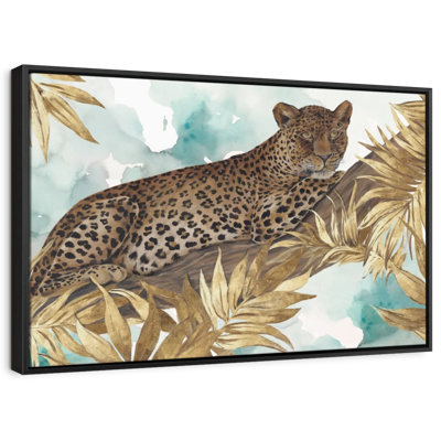 «Golden Leopard Wall Art»