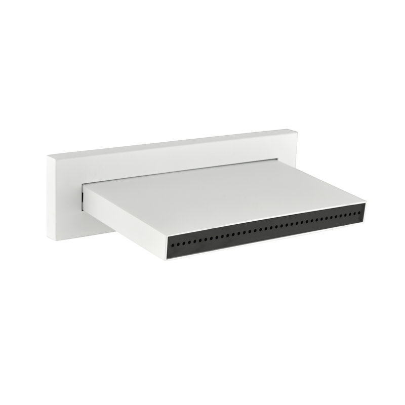 Bec de robinet de baignoire cascade, robinet de salle de bain mural, acier inoxydable, haut débit, blanc, accessoire de baignoire moderne, sensation d'eau douce, style