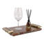 Plateau décoratif avec poignées pour entrée - Organisateur de table et centre de table - 43 cm, brun et or