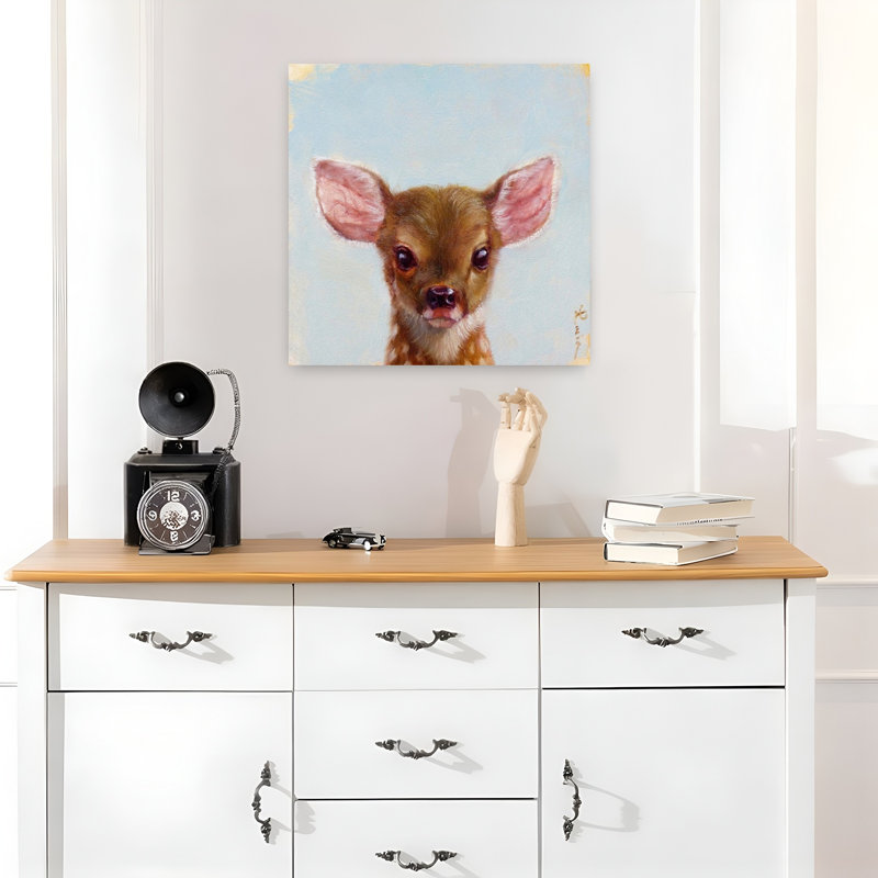 Art contemporain Bambi, H 18 po x l 18 po