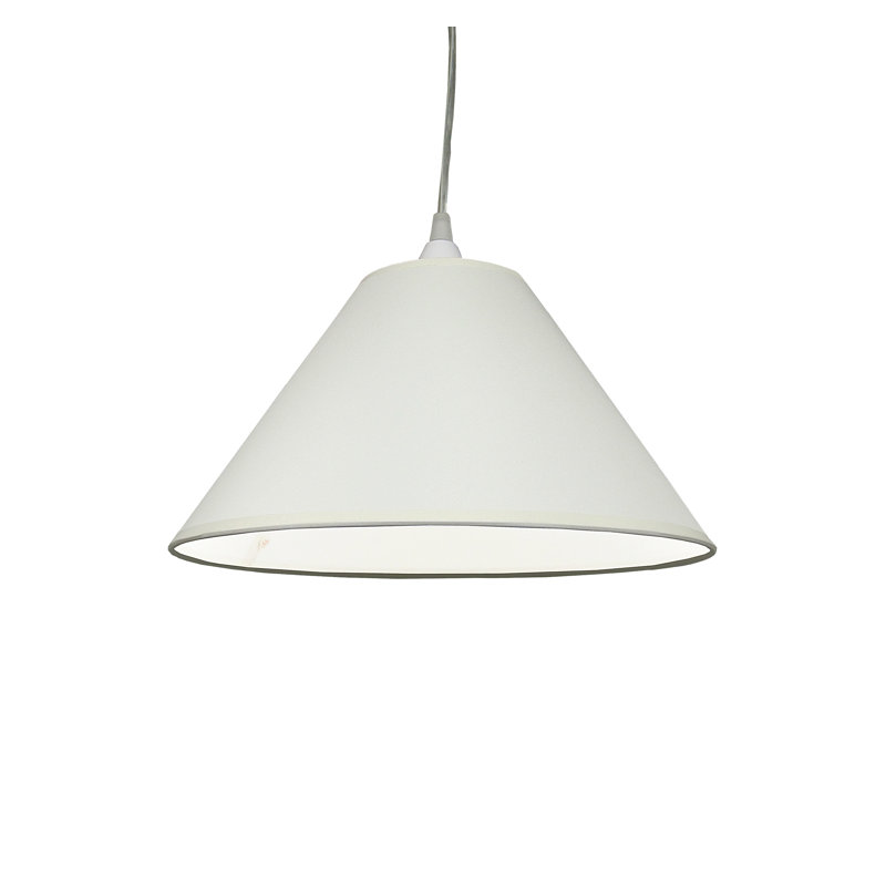 Empire Cotton Lamp Shade ( Screw On ), 22cm H x 35cm W x 35cm D, White