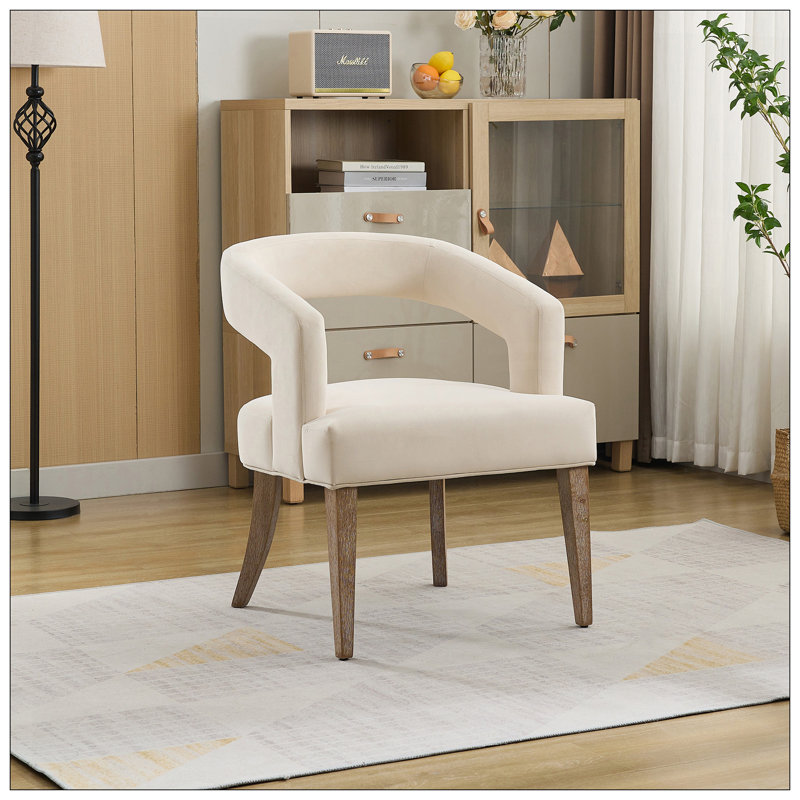 Fauteuils d'appoint, Velours beige