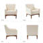 Fauteuil Arshanti avec pieds en bois massif-76353535
