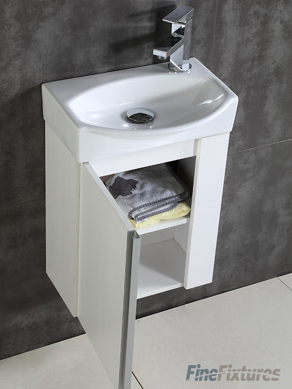 Rafferty 16.34'' Single Bathroom Vanity with Ceramic Top, White