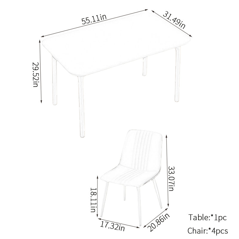 Simple rock plate dining table sets, 5