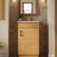 meuble-lavabo moderne avec lavabo en céramique et tablettes réglables
