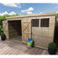 Shemica 12 ft. W x 7 ft. D Solid Wood Garden Shed