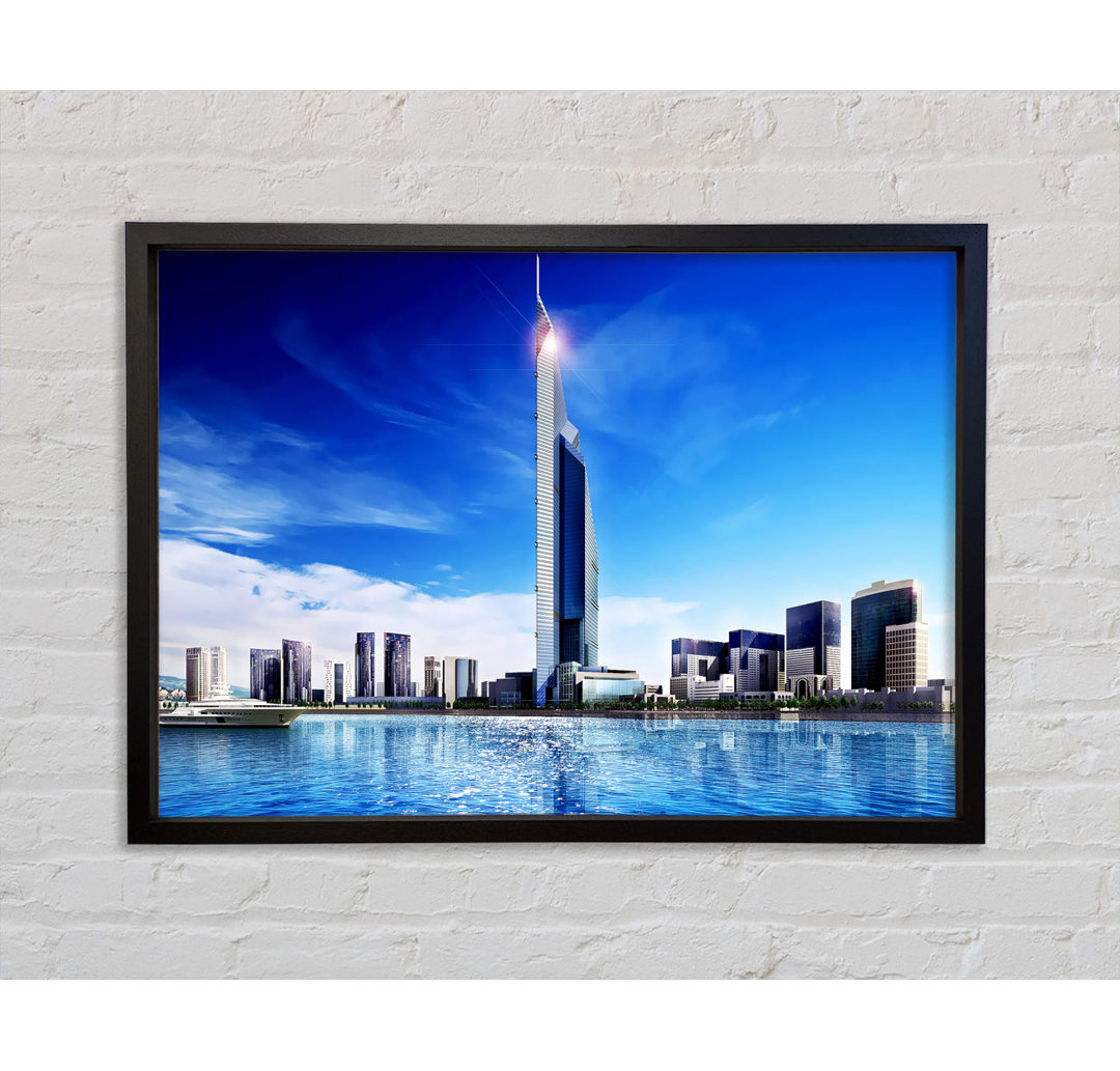 Burj Dubai Wolkenkratzer - Einzelner Bilderrahmen Kunstdrucke auf Leinwand