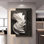 Art mural italien en grès italien minimaliste 3D: décor sculptural de vestibule / canapé